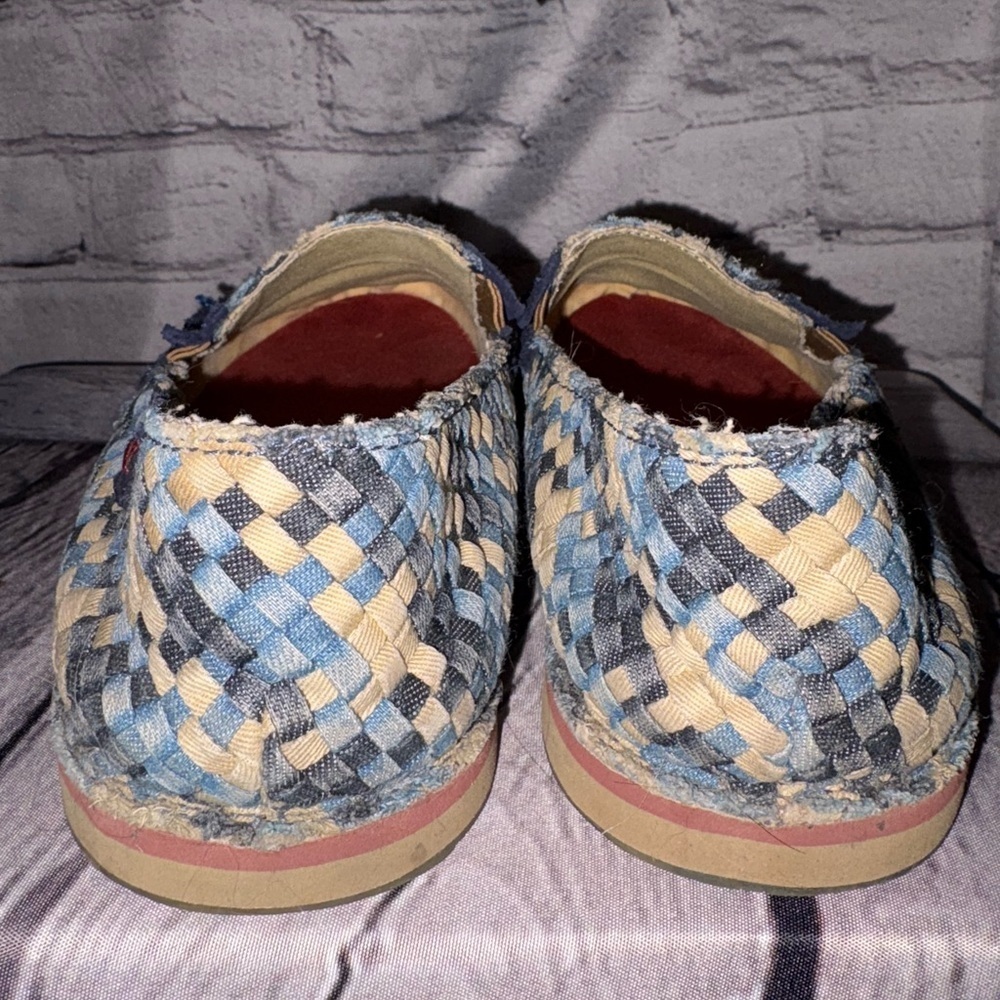 Twisted X Slip-On Driving Moc-Woven Blue Women’s Size 8.5 Cushioned Foam Flat - Picture 9 of 11